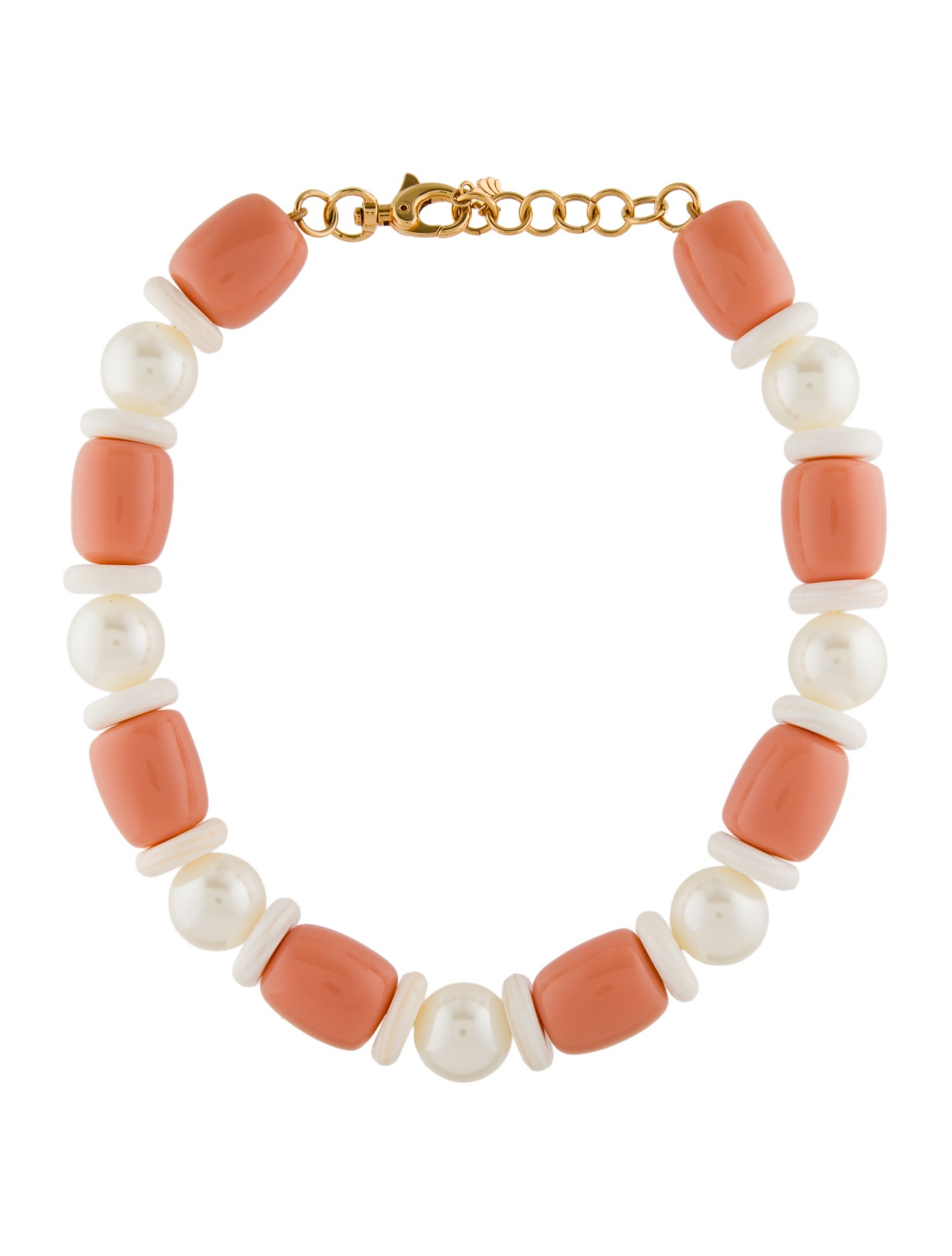 Lele Sadoughi Faux Pearl & Shell Monaco Collar Necklace