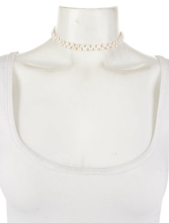 Lele Sadoughi Pearl Choker Necklace