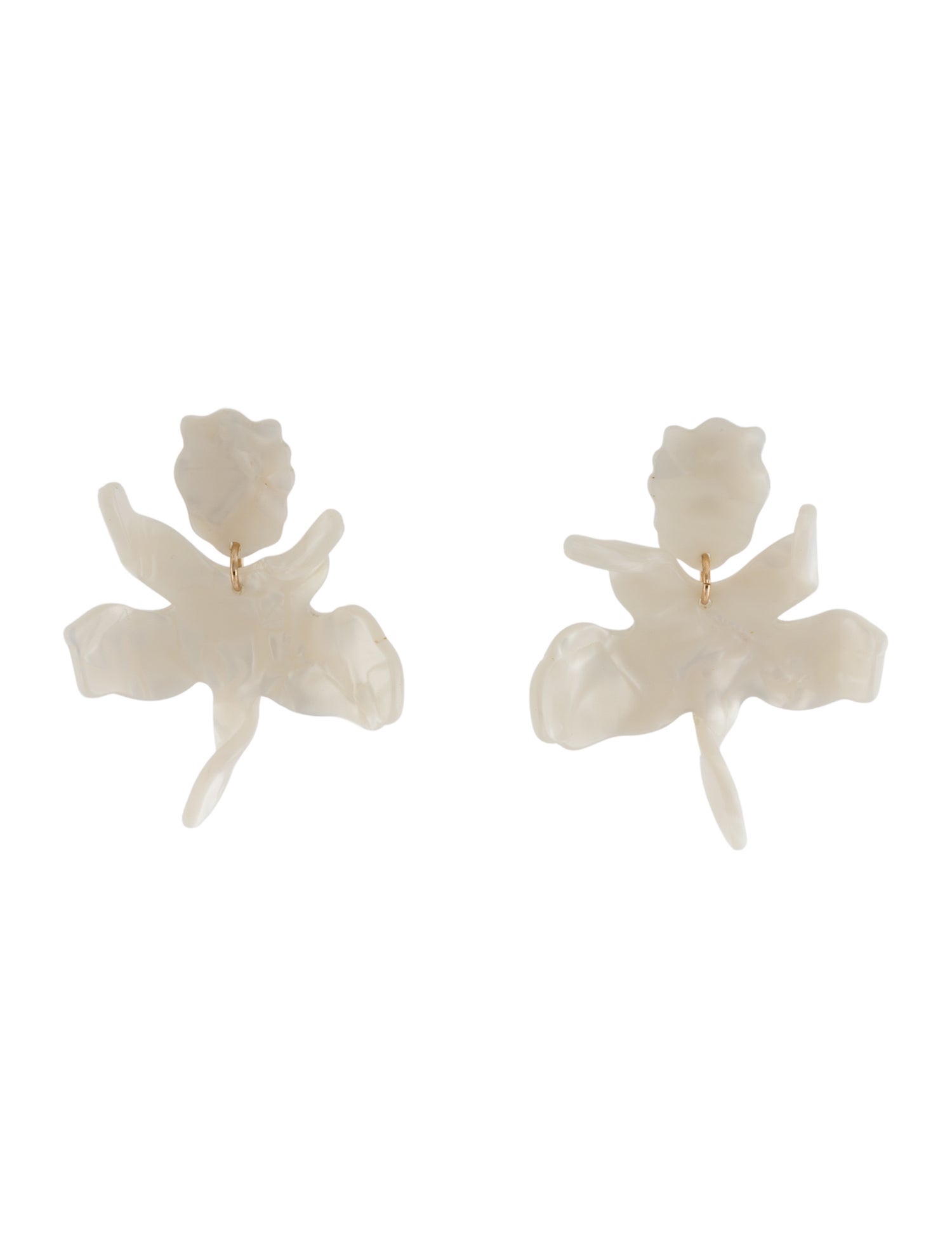 Lele Sadoughi Acetate Small Paper Lily Drop Earrings