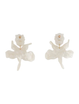 Lele Sadoughi Acetate Small Paper Lily Drop Earrings