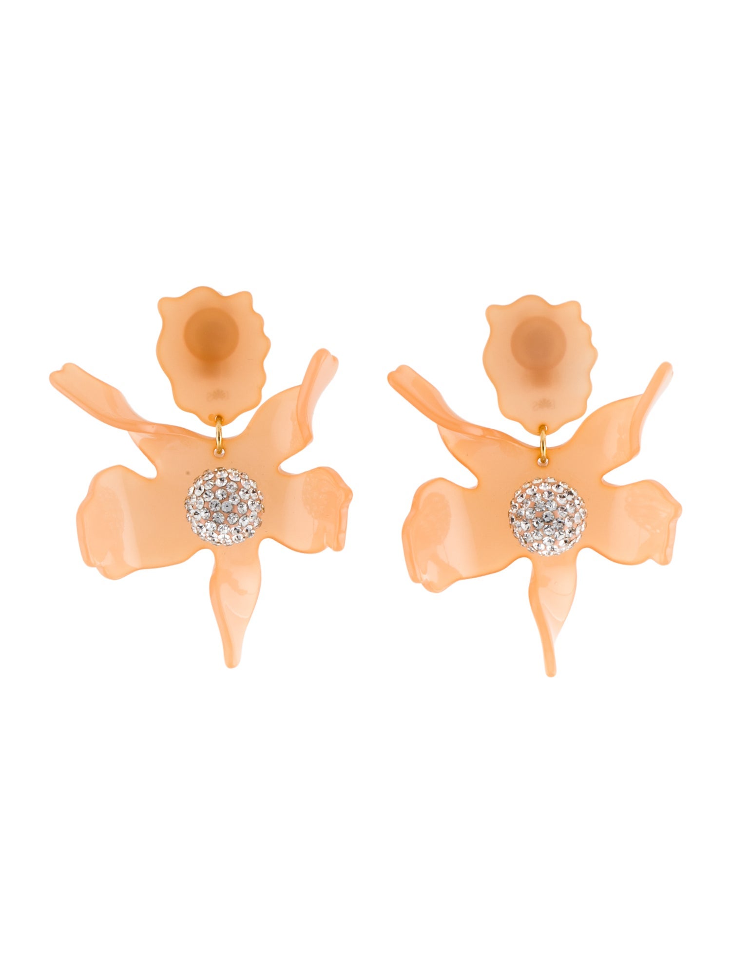 Lele Sadoughi Crystal Lily Clip-On Earrings