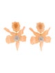 Lele Sadoughi Crystal Lily Clip-On Earrings
