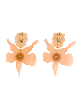 Lele Sadoughi Crystal Lily Clip-On Earrings