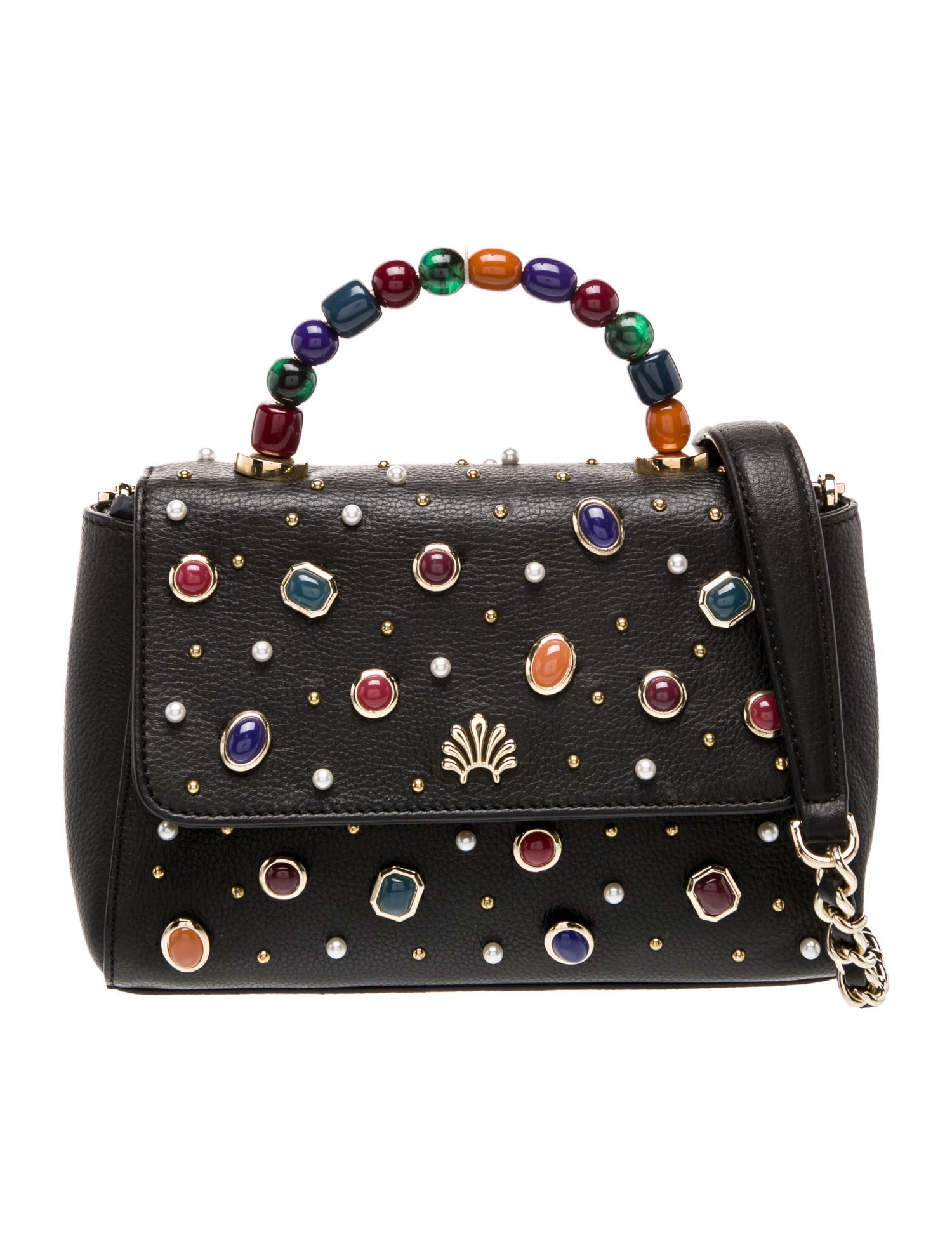 Lele Sadoughi Leather Top Handle Bag