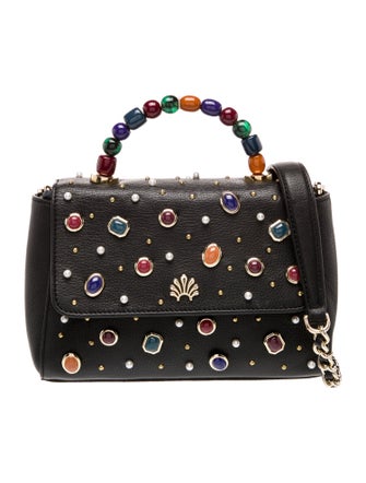 Lele Sadoughi Leather Top Handle Bag