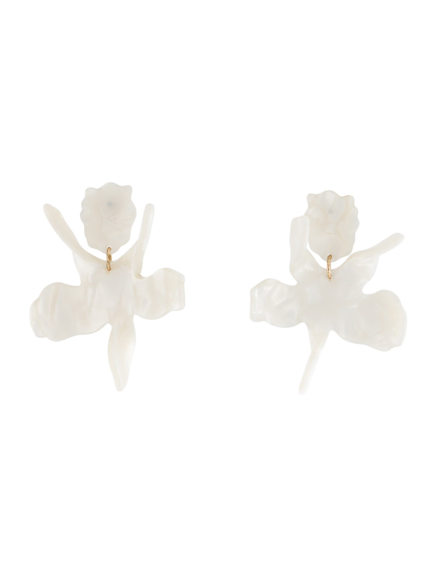 Lele Sadoughi Acetate Paper Lily Drop Earrings