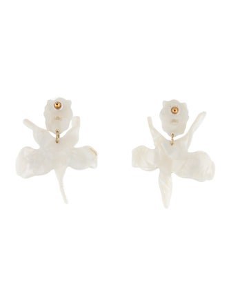Lele Sadoughi Acetate Paper Lily Drop Earrings