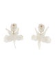 Lele Sadoughi Acetate Paper Lily Drop Earrings