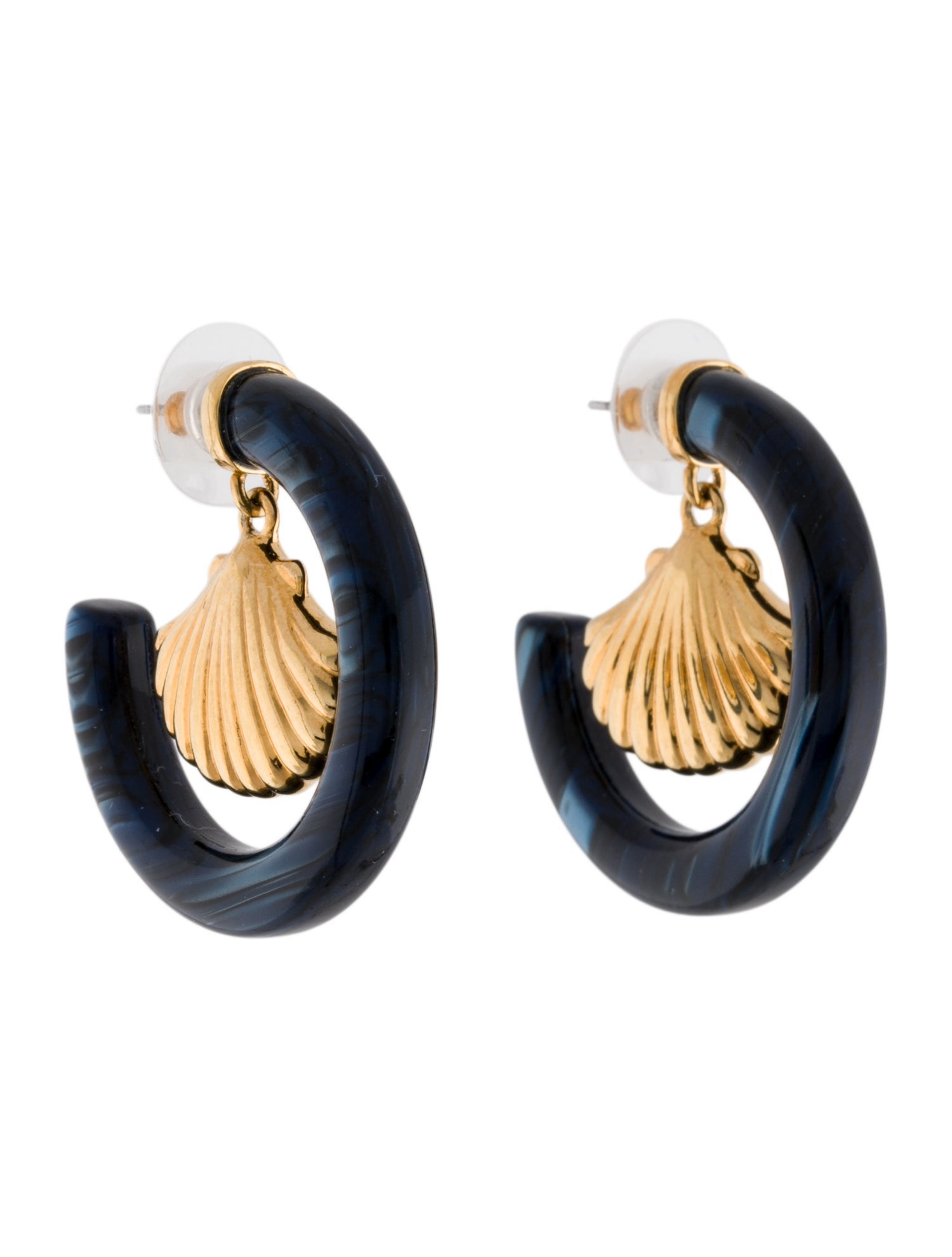 Lele Sadoughi Resin Acetate Hoop Earrings