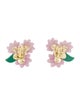 Lele Sadoughi Faux Pearl & Acrylic Petunia Bouquet Clip-ON Earrings