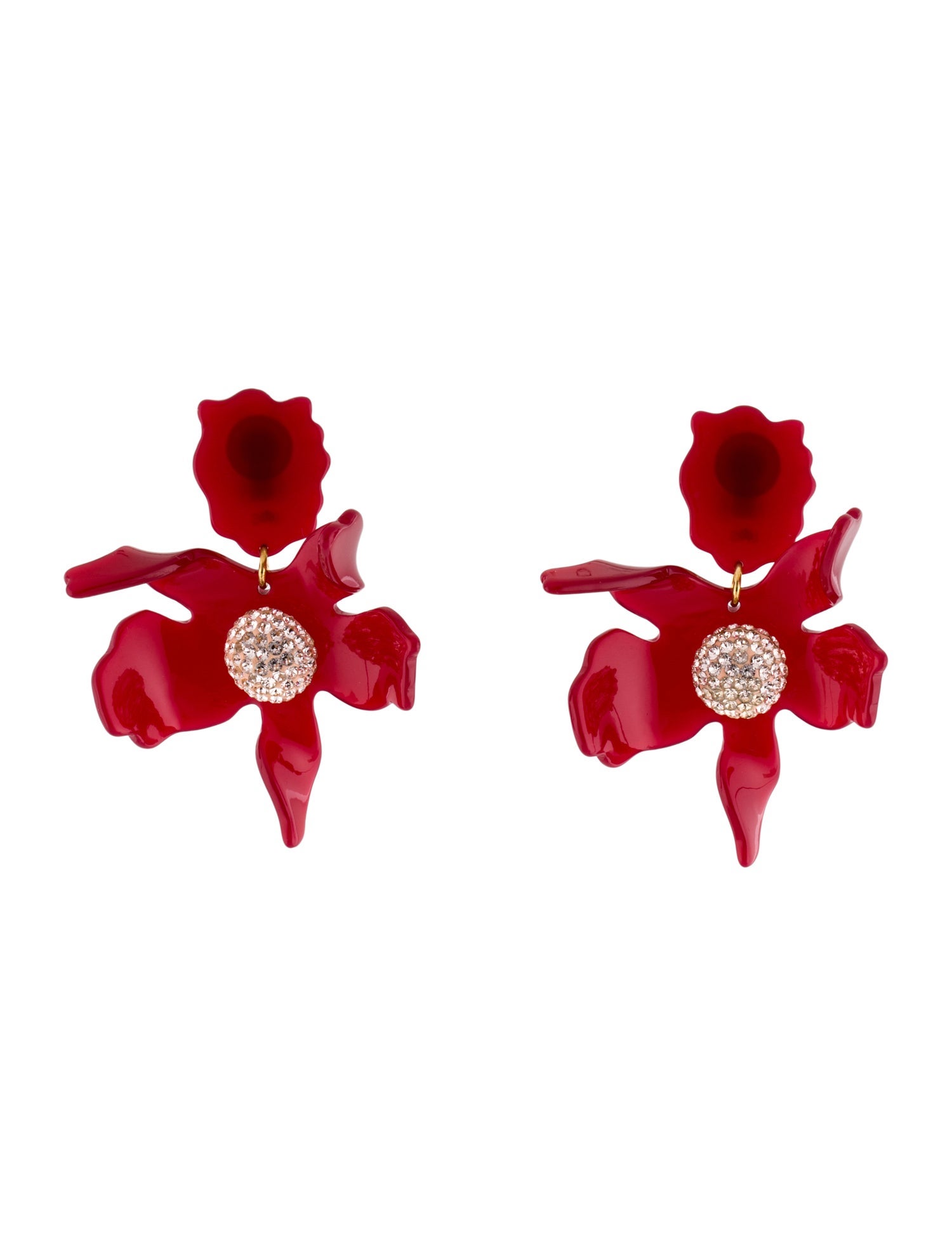 Lele Sadoughi Resin & Crystal Lily Clip-On Drop Earrings