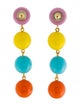 Lele Sadoughi Crystal Taffy Rainbow Gumball Linear Drop Earrings