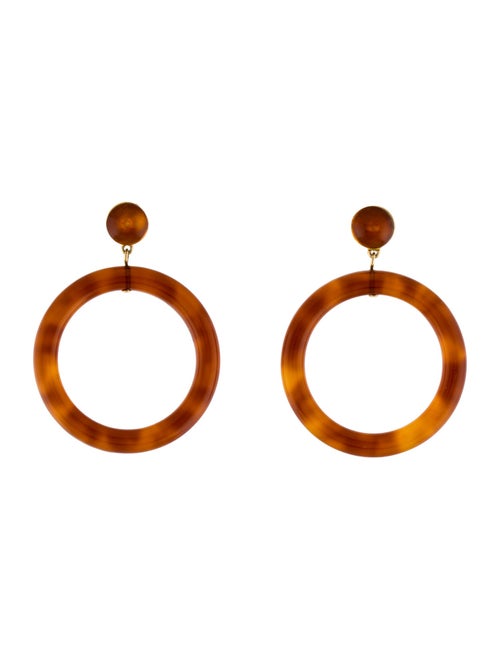 Lele Sadoughi Resin Marquis Front-Facing Hoop Earrings
