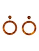 Lele Sadoughi Resin Marquis Front-Facing Hoop Earrings