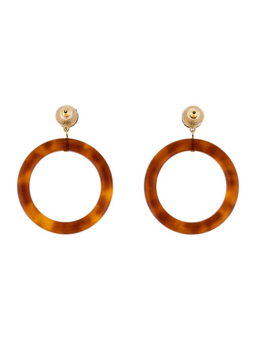 Lele Sadoughi Resin Marquis Front-Facing Hoop Earrings