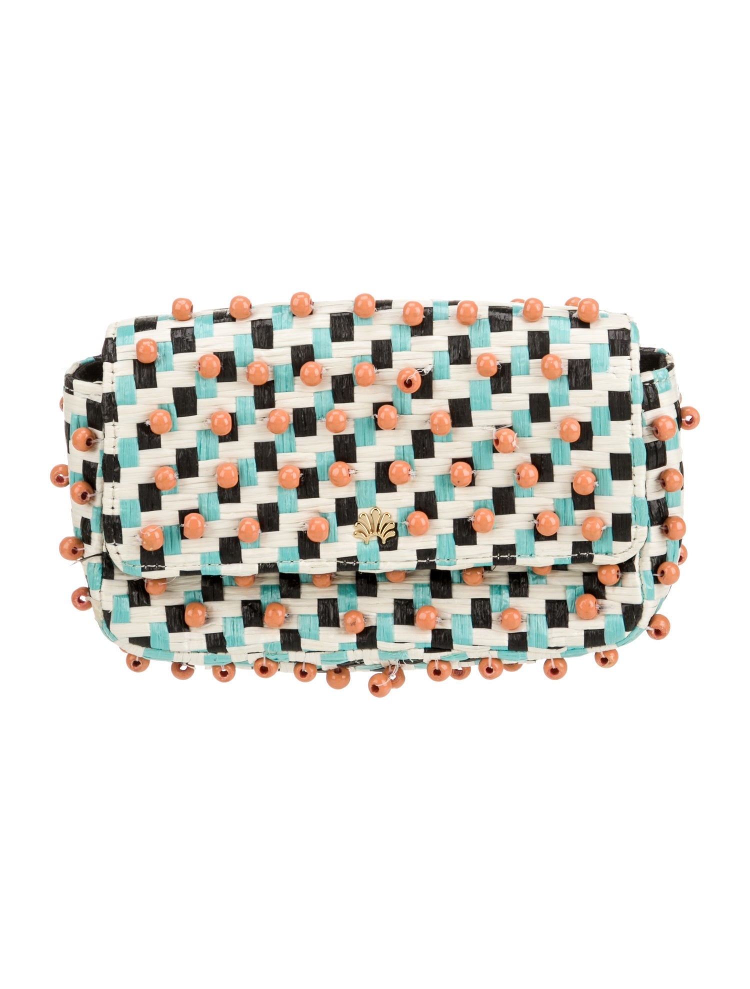 Lele Sadoughi Straw Minaudière