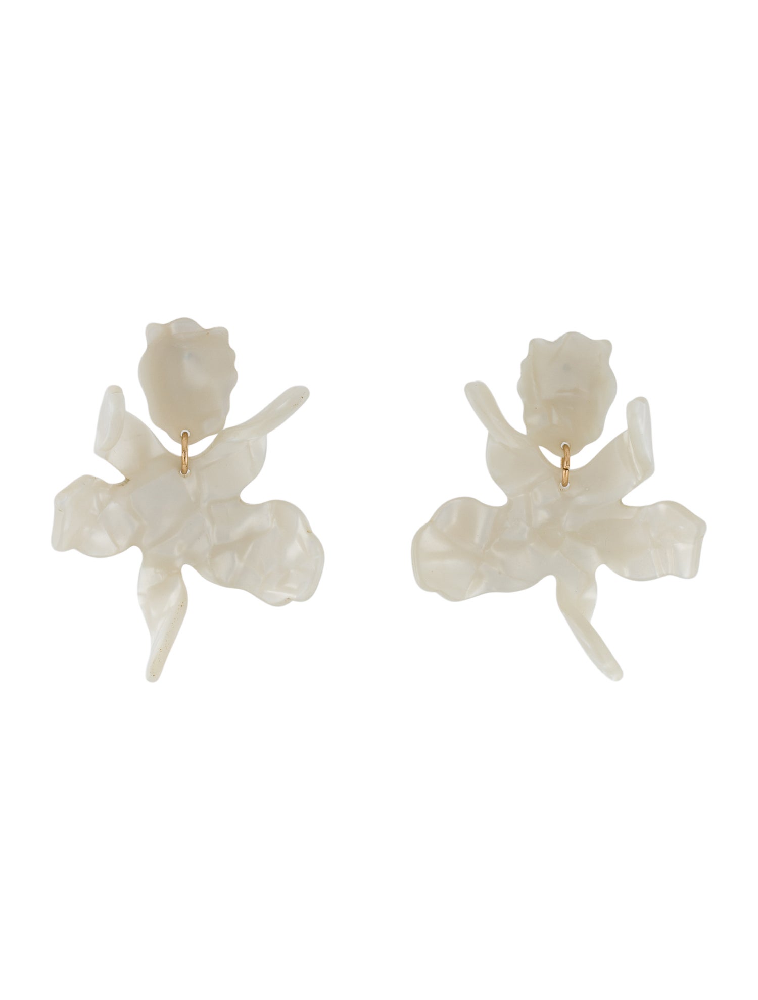 Lele Sadoughi Acetate Paper Lily Drop Earrings