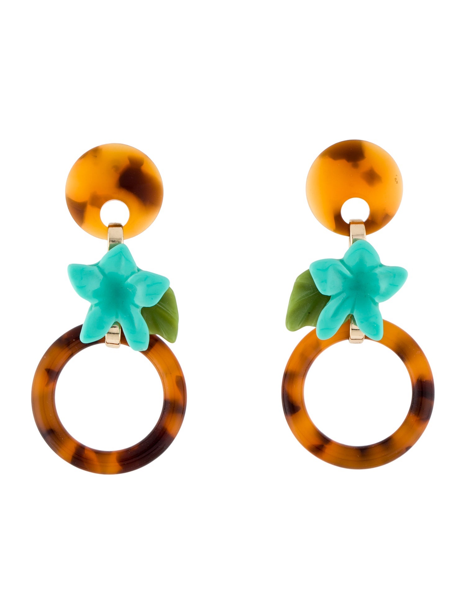 Lele Sadoughi Acetate Hibiscus Drop Earrings