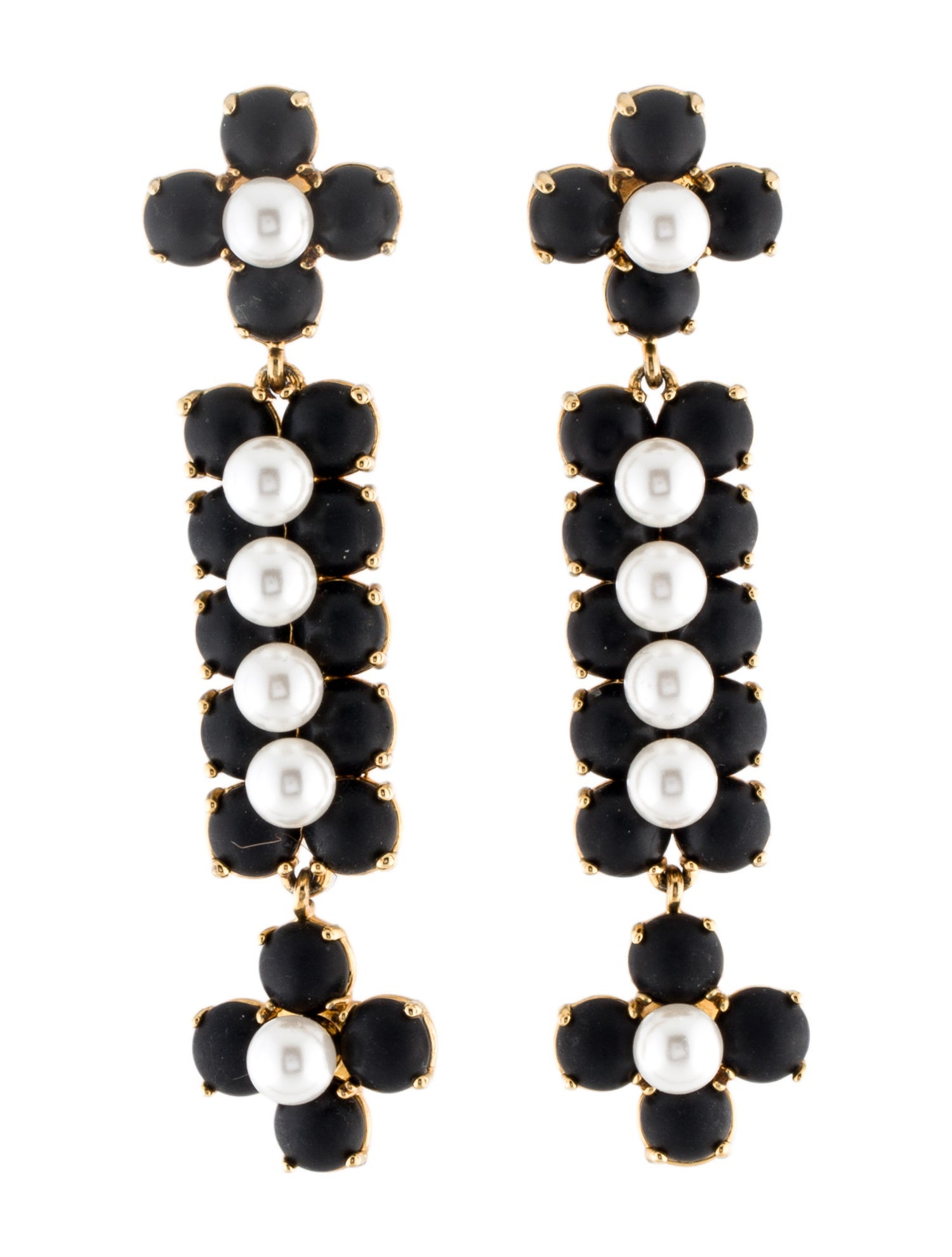 Lele Sadoughi Faux Pearl Cactus Drop Earrings