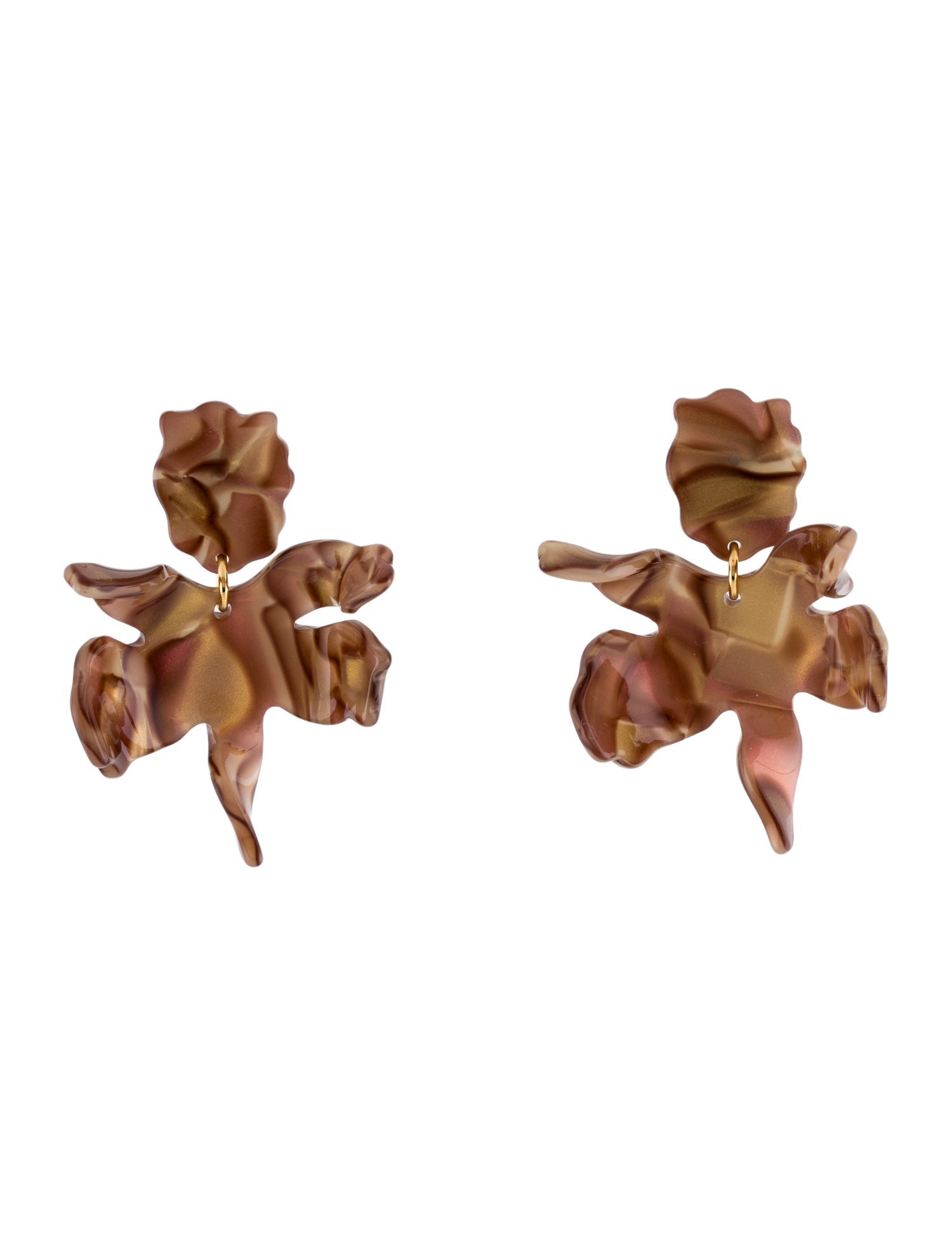 Lele Sadoughi Resin Paper Lily Drop Earrings