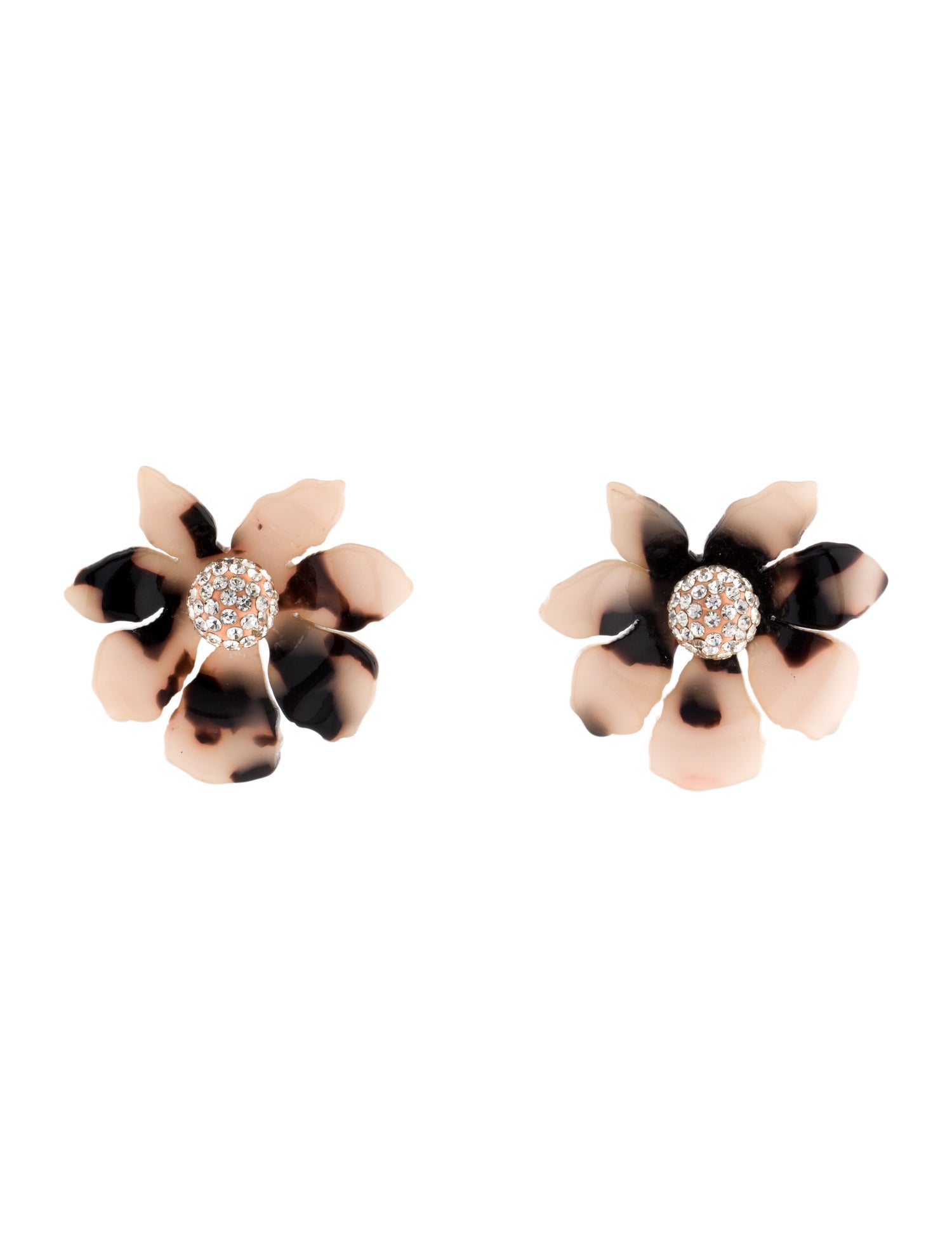 Lele Sadoughi Crystal & Acetate Wallflower Stud Earrings