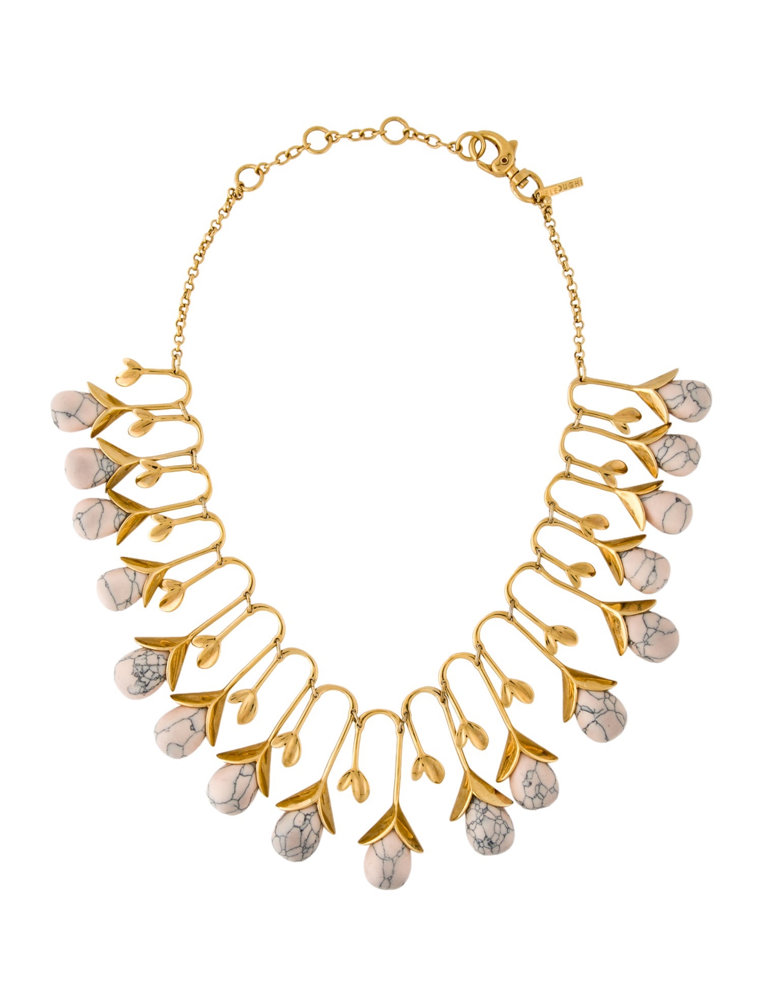 Lele Sadoughi Marble Blooming Bud Collar Necklace