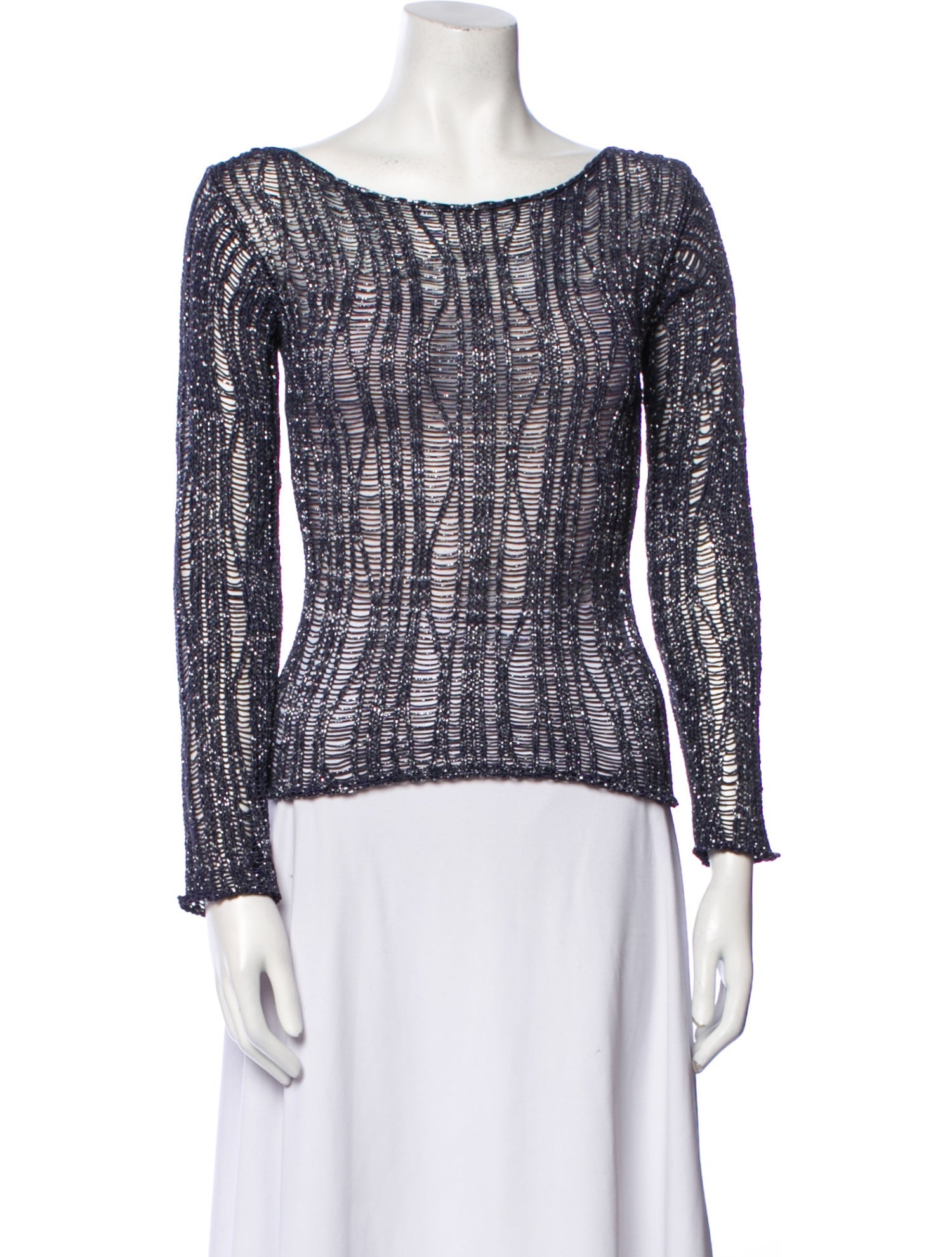 Voz Bateau Neckline Long Sleeve Top w/ Tags