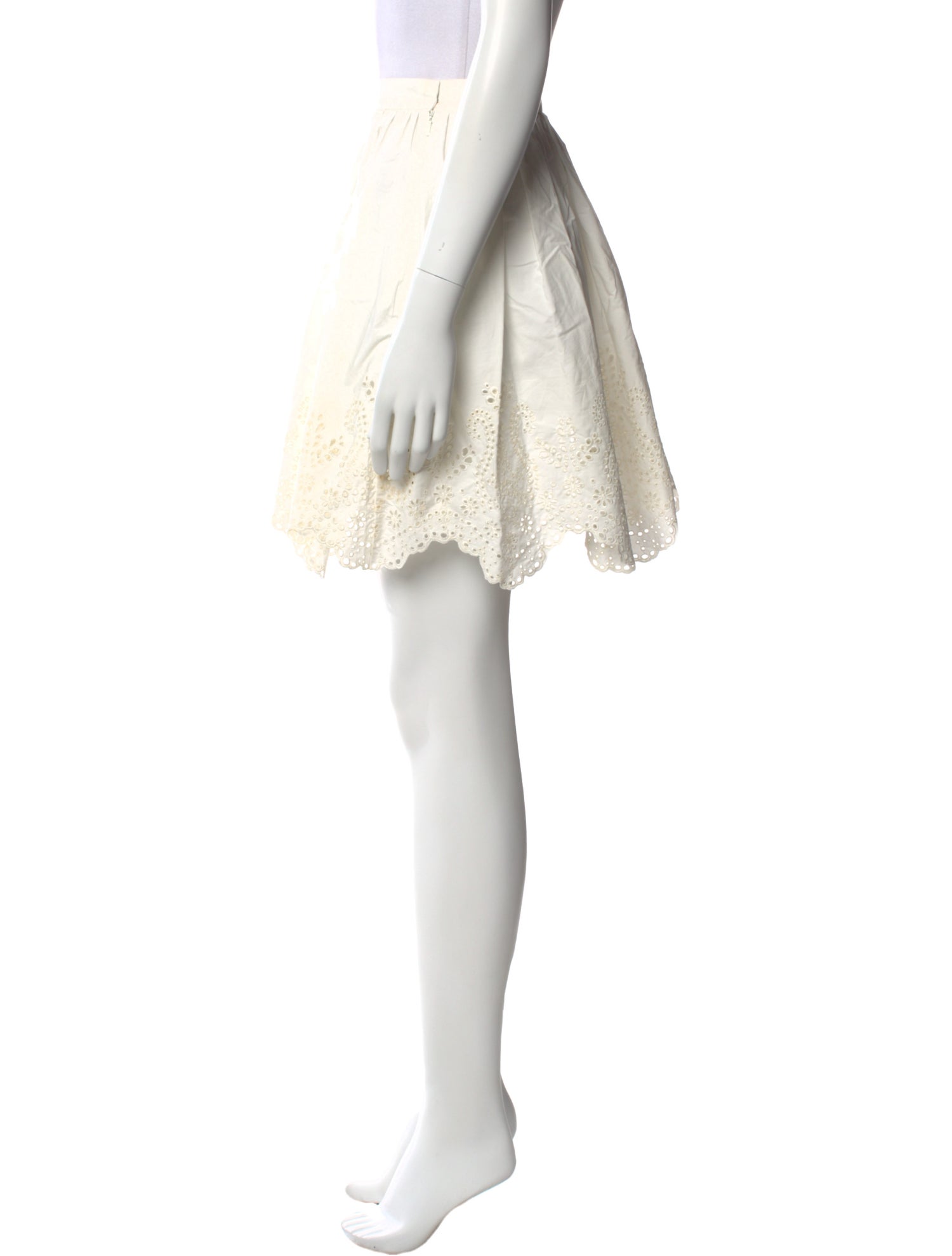 Chloë Sevigny for Opening Ceremony Eyelet Trim Mini Skirt