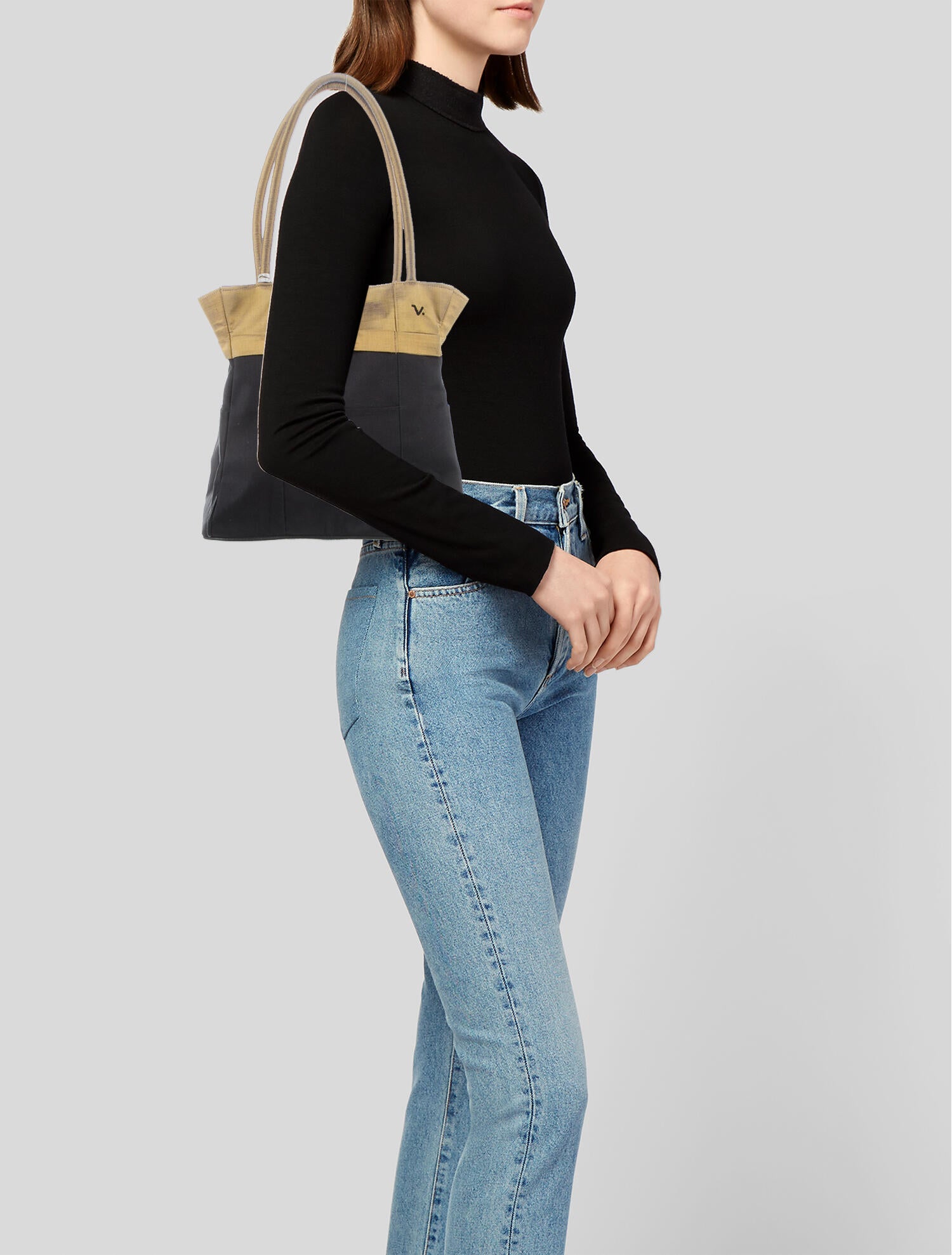 Clare V. Black canvas shoulder bag Black Shoulder Bags, Handbags