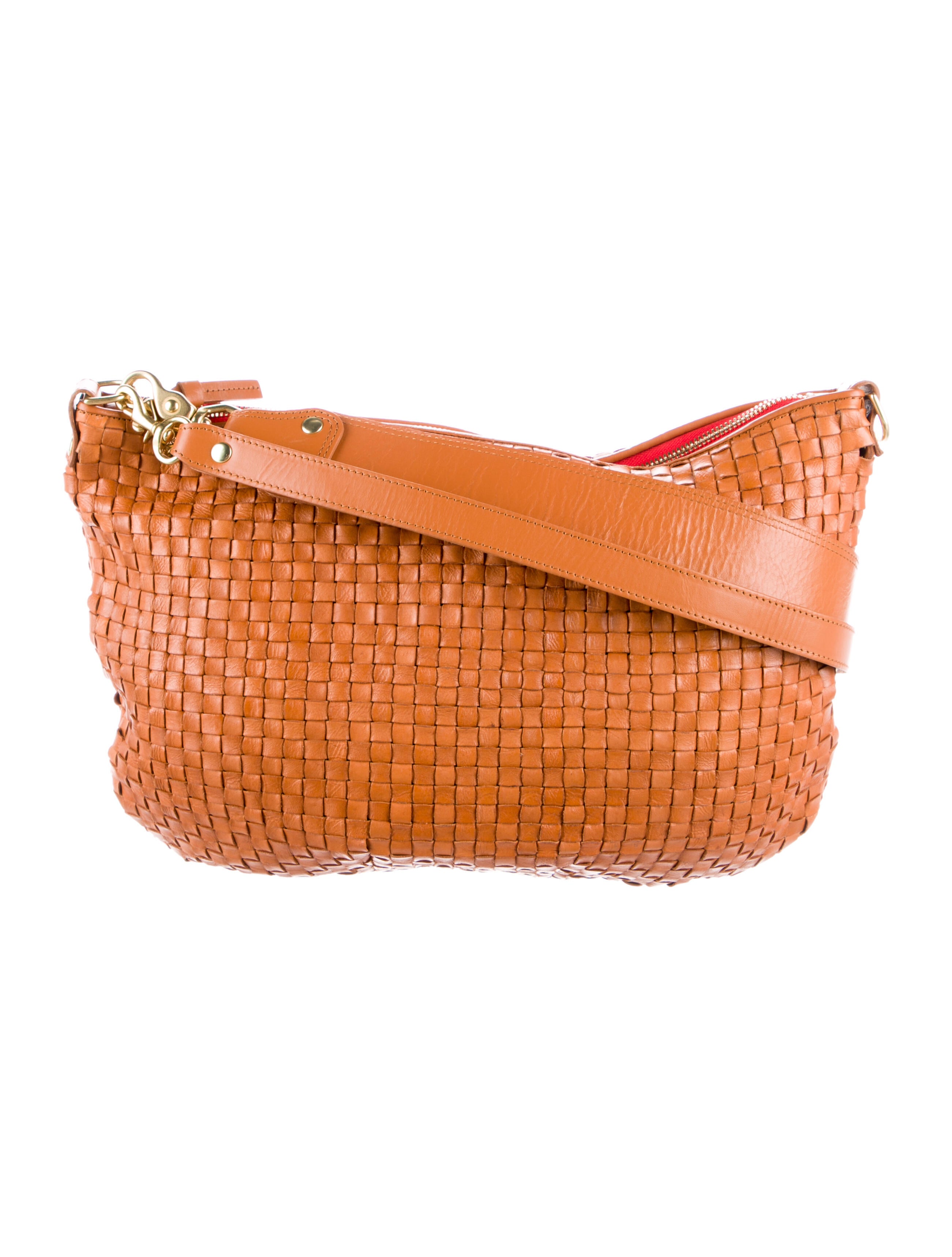 Clare V. Woven Leather Shoulder Bag Brown Shoulder Bags, Handbags