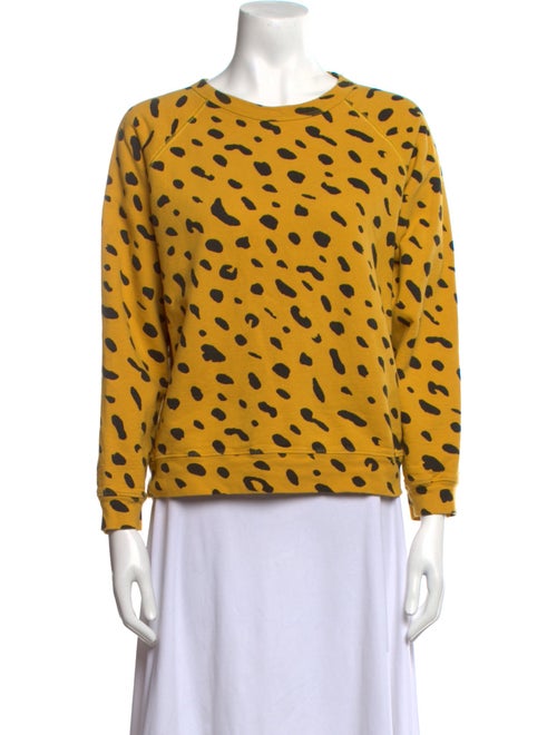 Clare V. Animal Print Crew Neck Sweatshirt