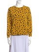 Clare V. Animal Print Crew Neck Sweatshirt