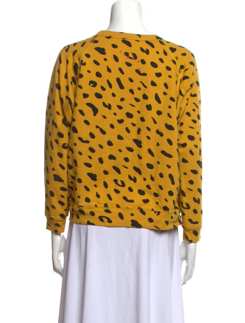 Clare V. Animal Print Crew Neck Sweatshirt