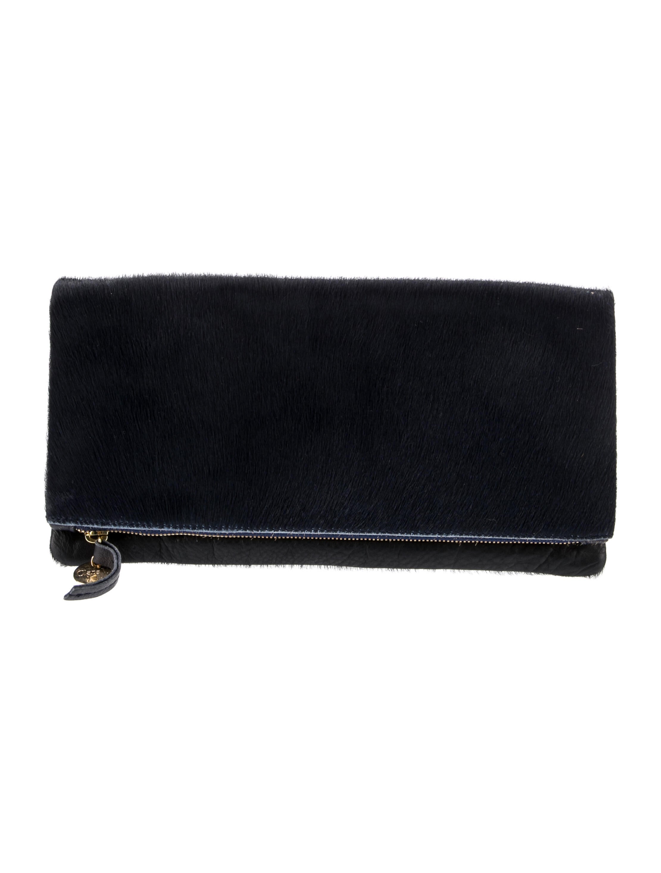 Clare V. Pony Hair Clutch Blue Clutches, Handbags W2437106 The