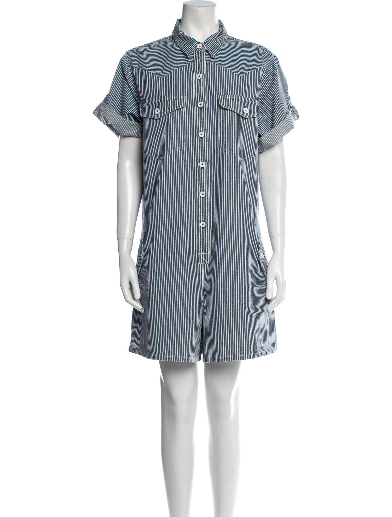 Clare V. Striped Romper