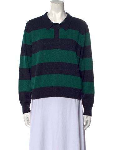 Clare V. Tops Striped Long Sleeve Sweatshirt L