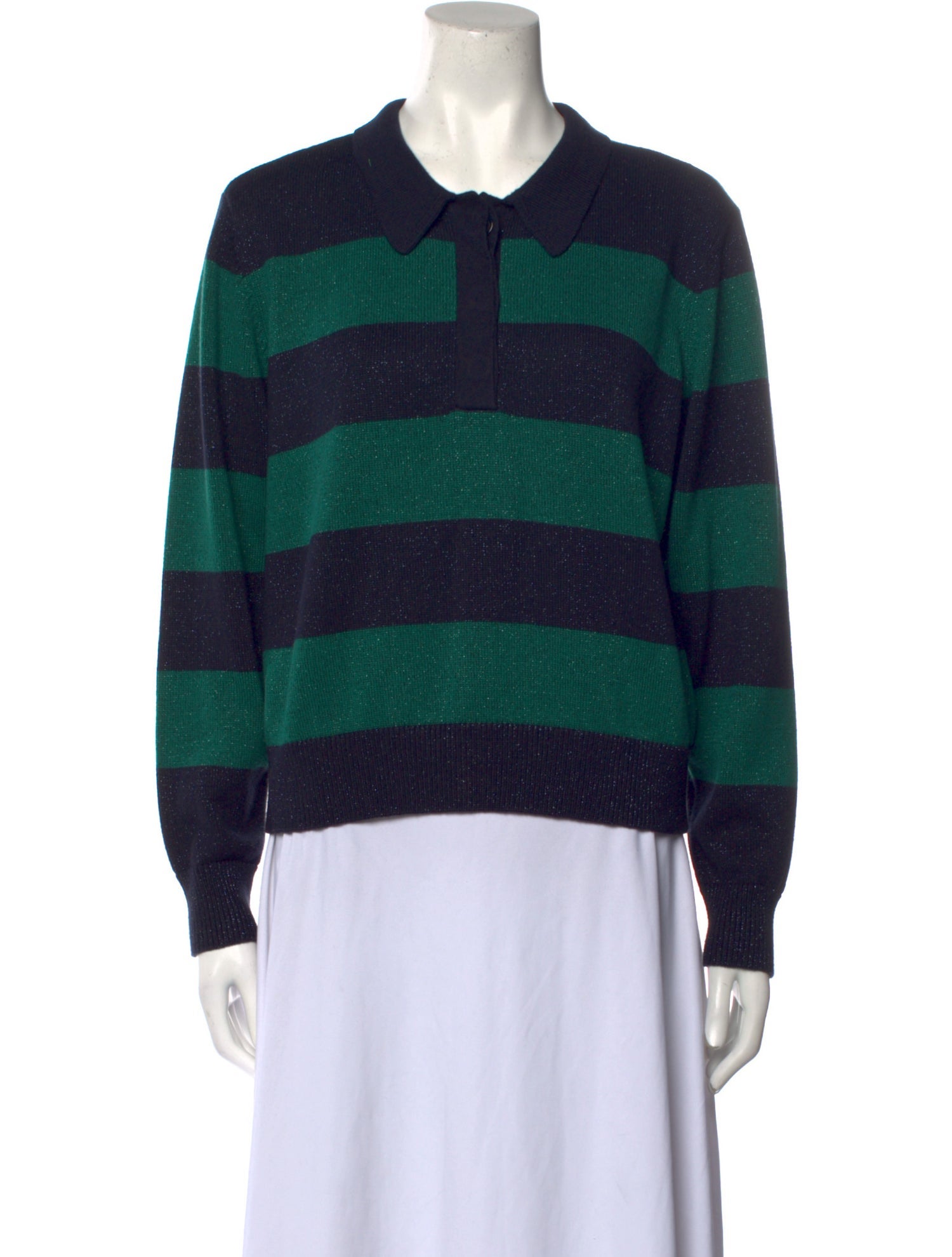 Clare V. Striped Long Sleeve Sweatshirt