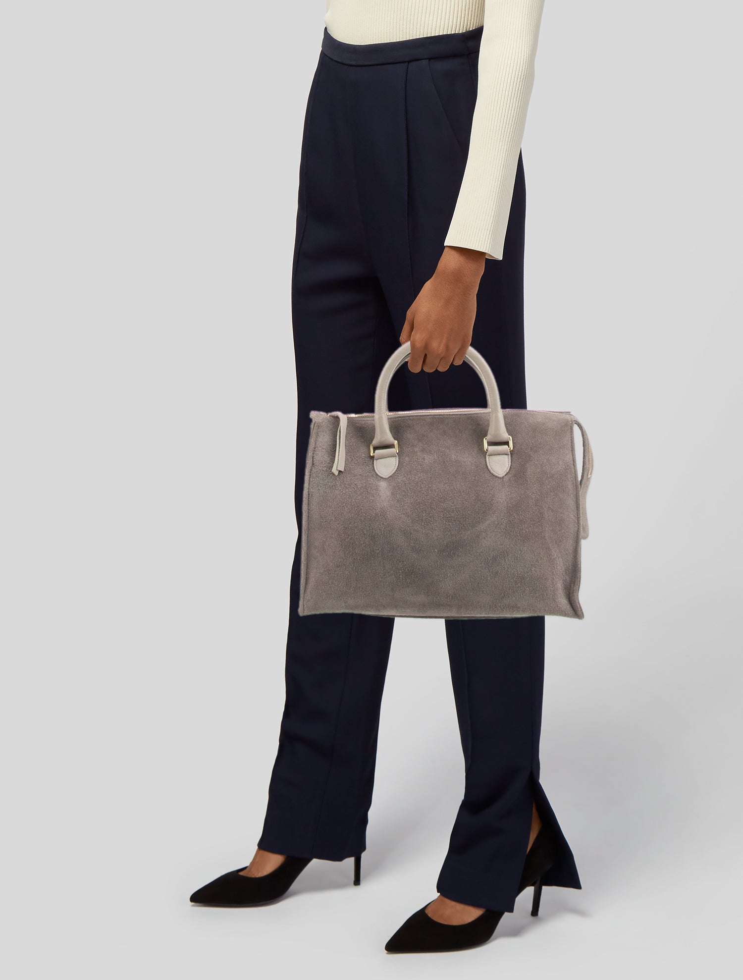 Clare V. Suede Top Handle Bag