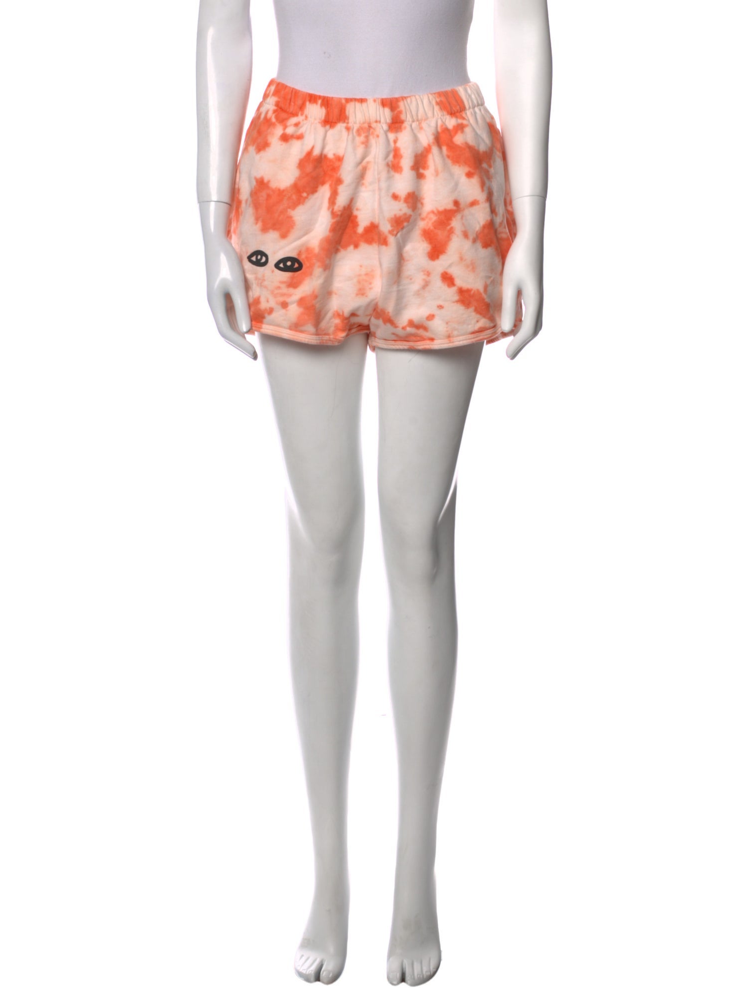 Clare V. Tie-Dye Print Mini Shorts