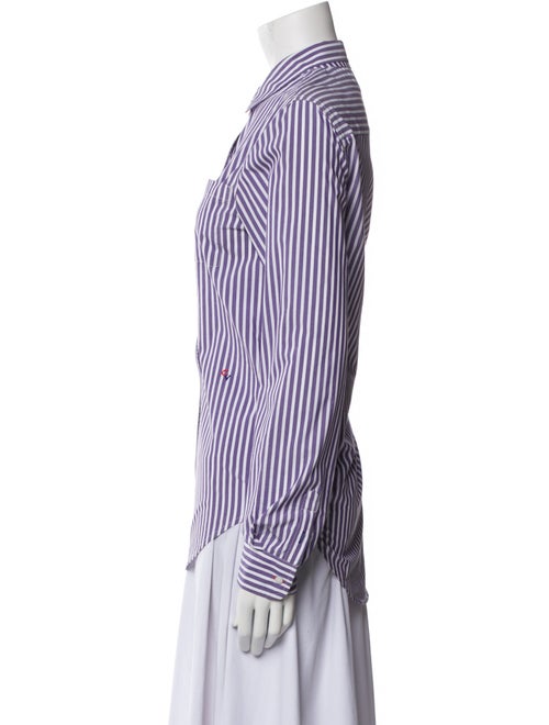 Clare V. Striped Long Sleeve Button-Up Top