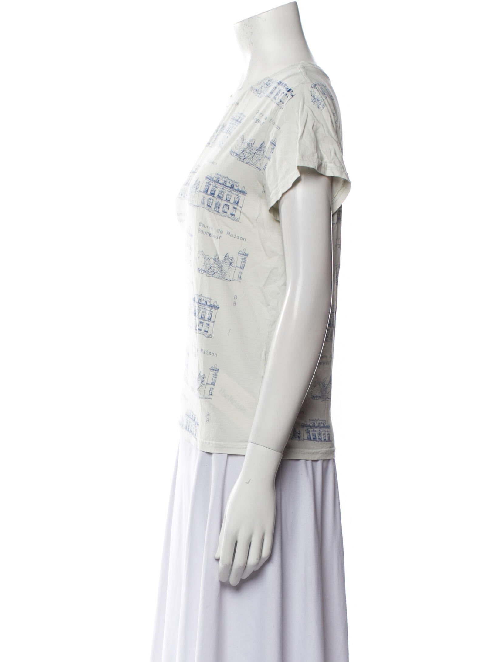 Clare V. Printed Crew Neck T-Shirt