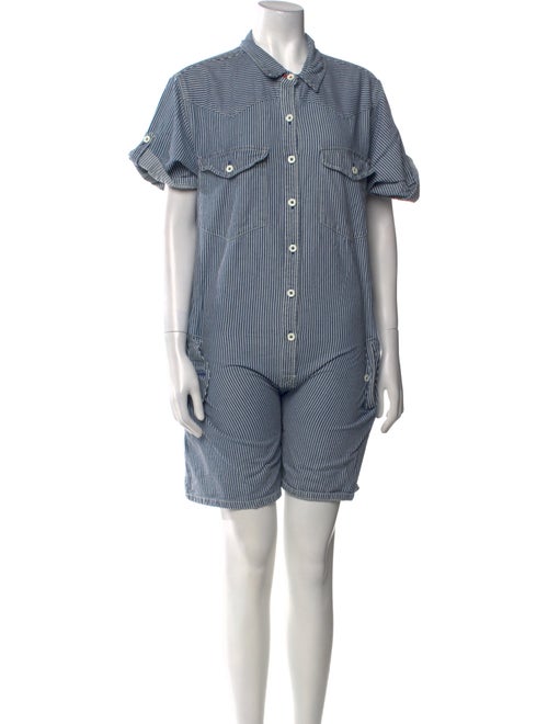 Clare V. Striped Turtleneck Romper