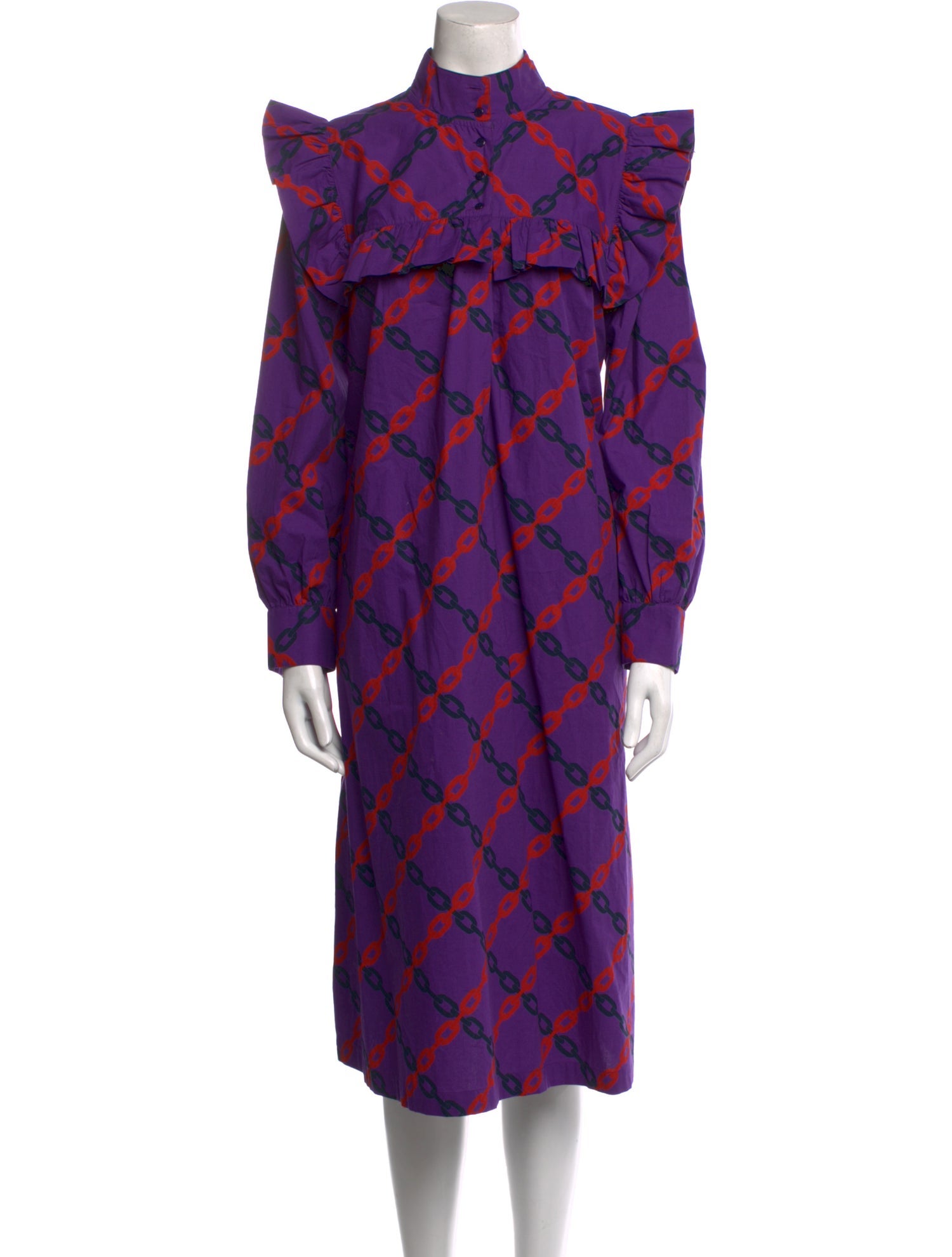 Clare V. Printed Midi Length Dress