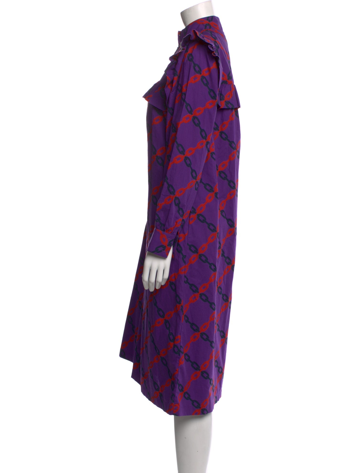 Clare V. Printed Midi Length Dress