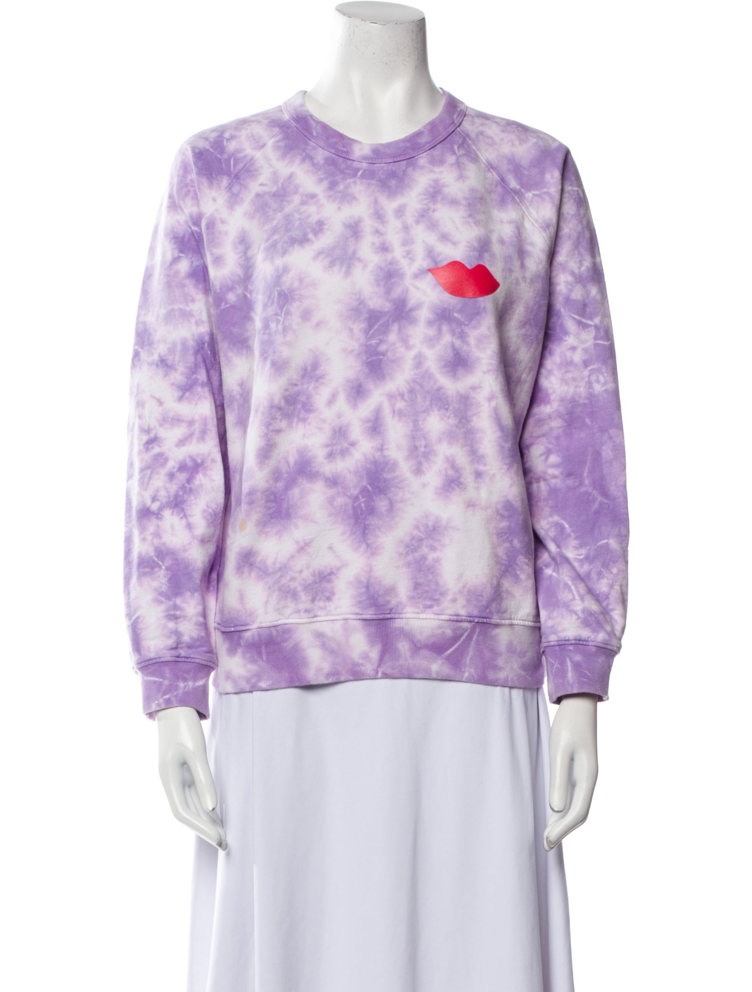 Clare V. Alpaca Tie-Dye Print Sweatshirt
