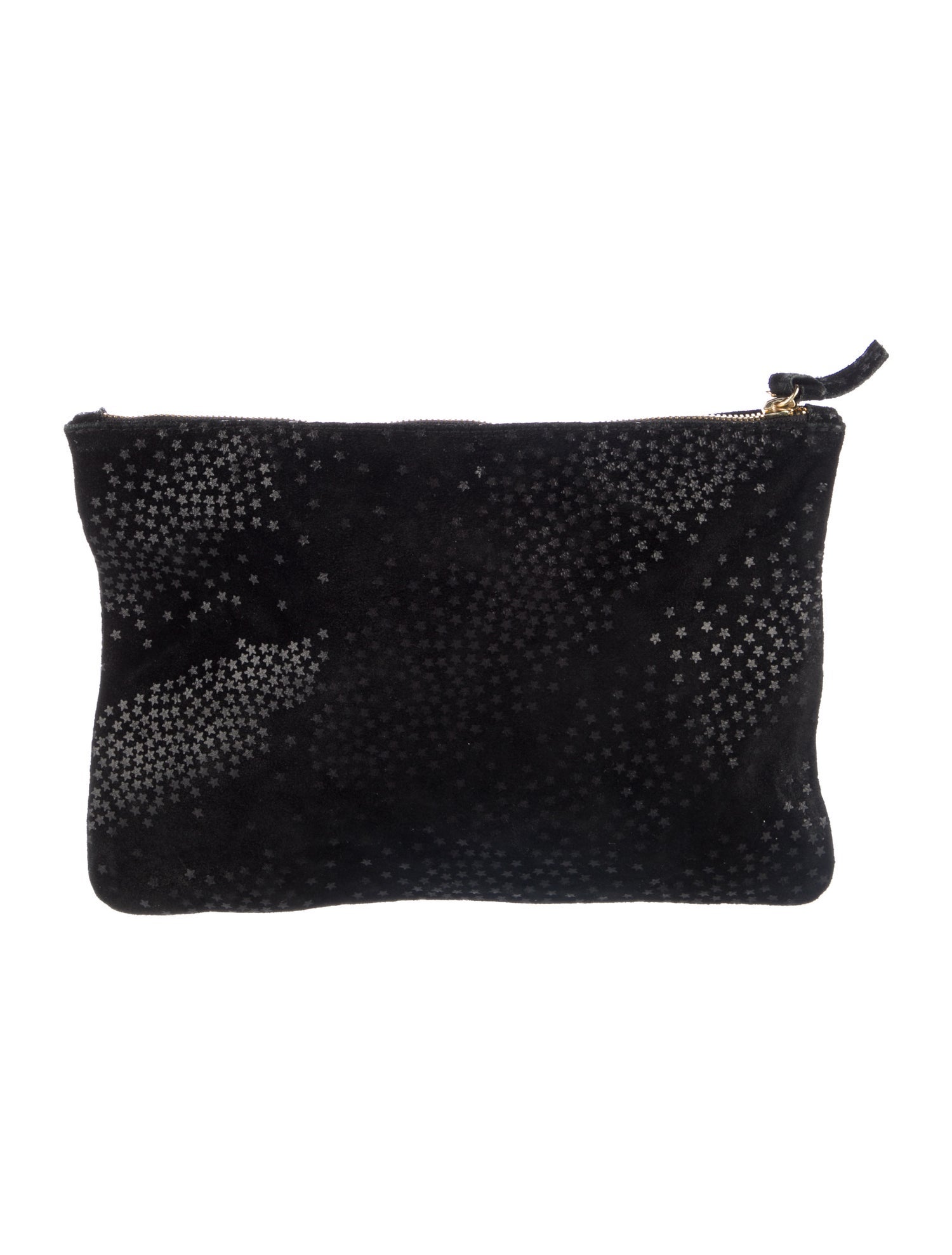 Clare V. Suede printed cosmetic bag