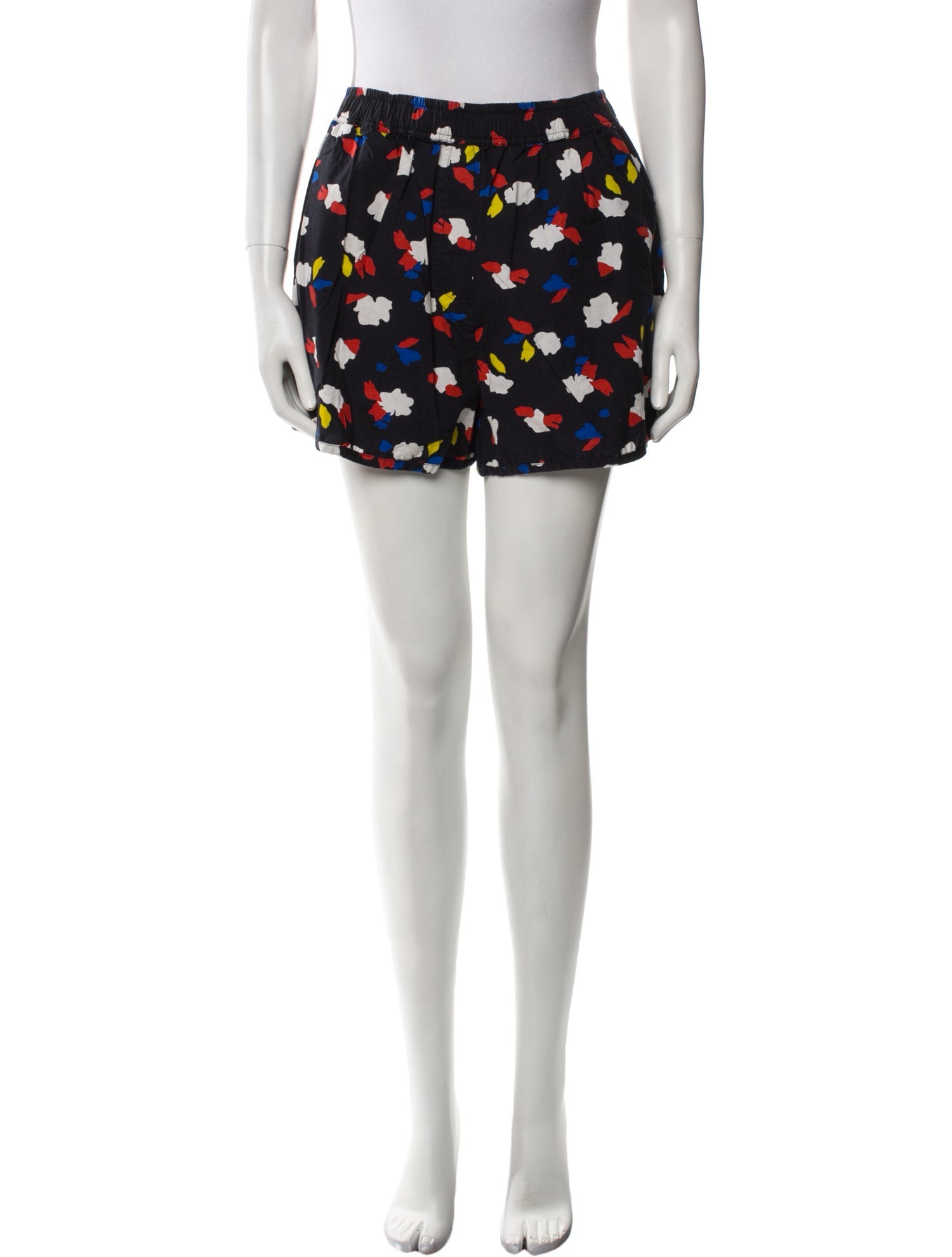 Clare V. Floral Print Mini Shorts