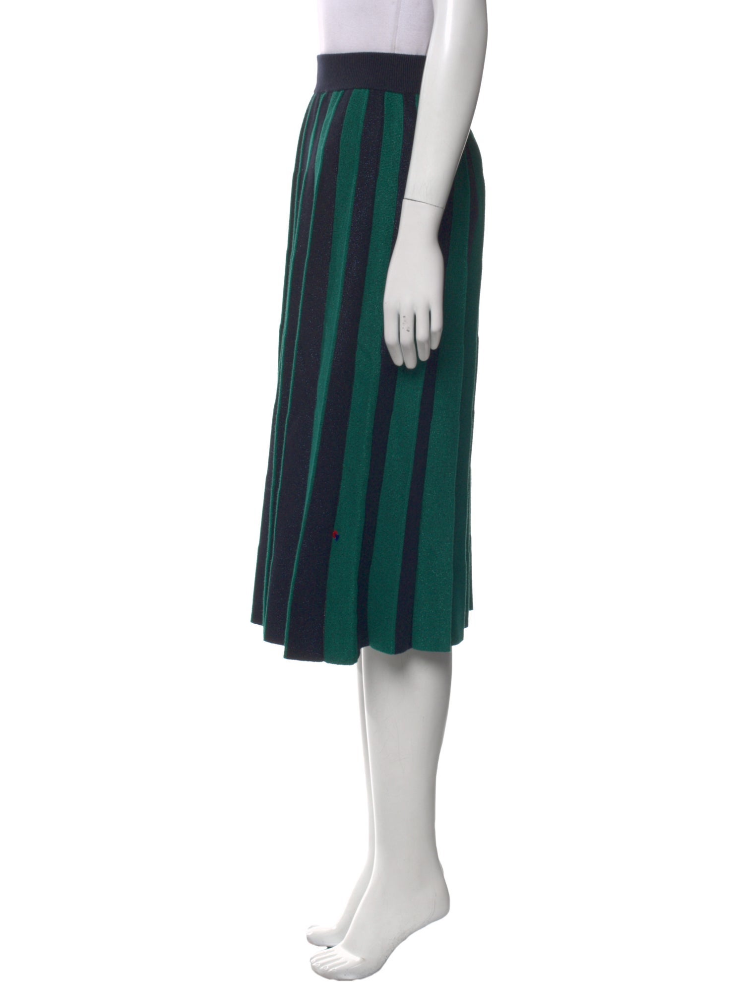 Clare V. Striped Knee-Length Skirt