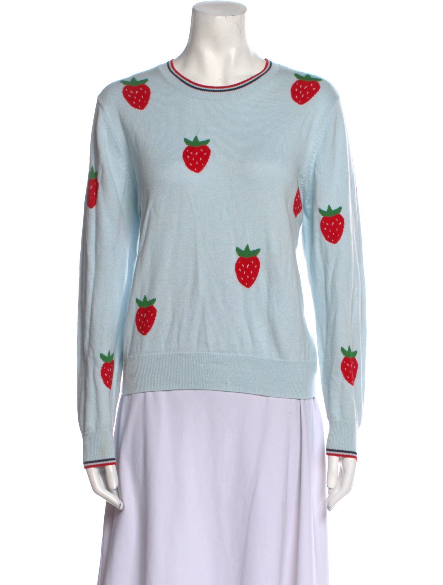 Clare V. Printed Crew Neck Sweater