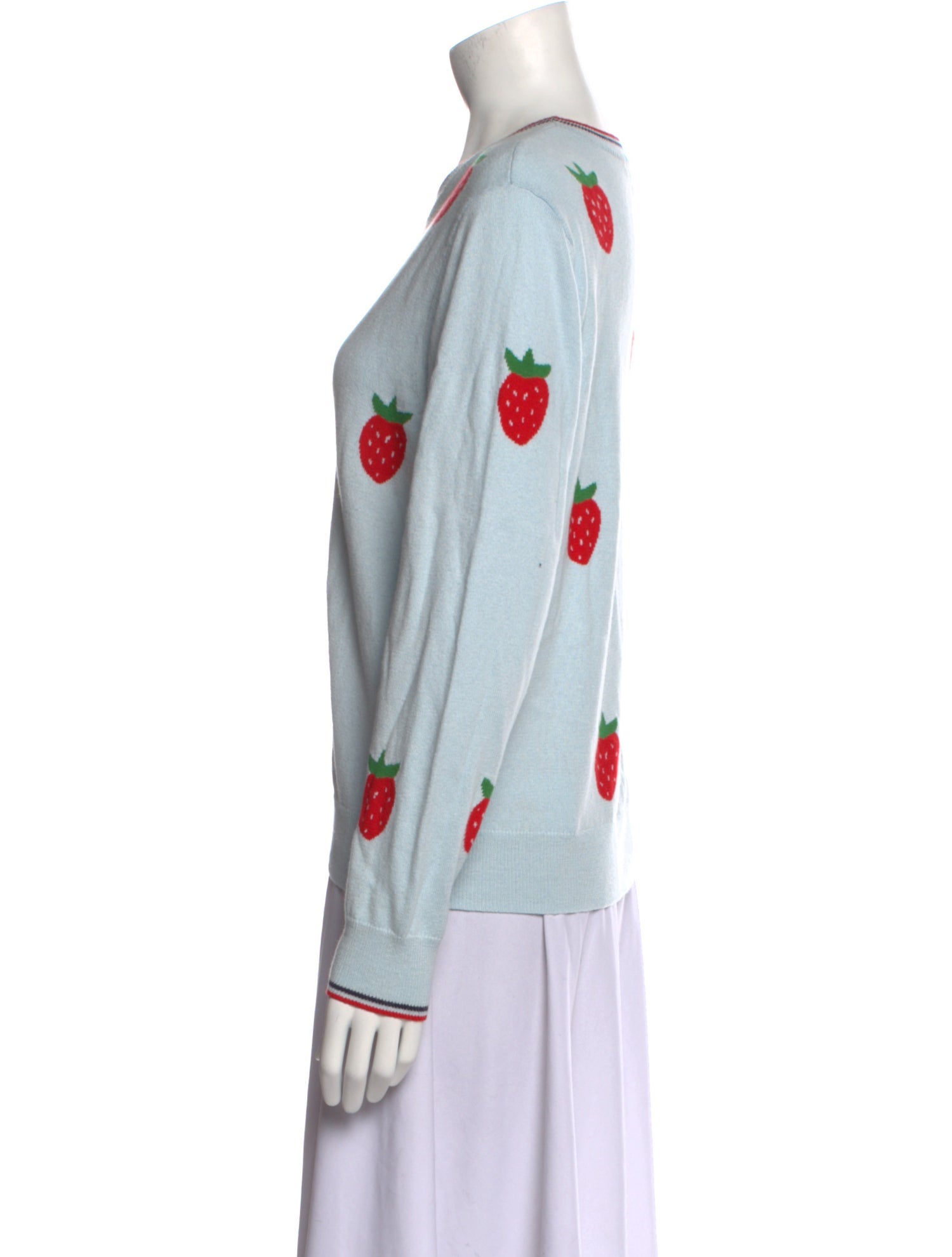 Clare V. Printed Crew Neck Sweater